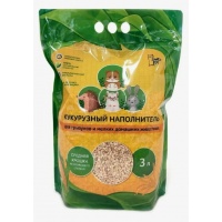 Золотой кот Наполнитель для грызунов и мелких животных кукурузный 3 л